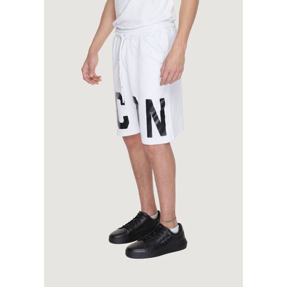 Icon White Cotton Bermuda Men's Shorts - Picture 4 of 5